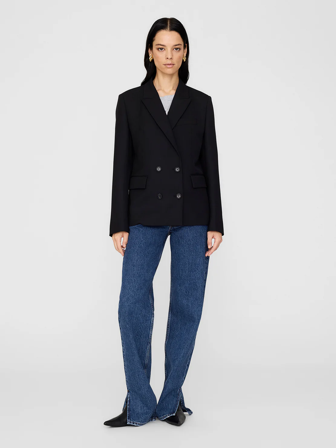 Anine Bing Evalyn Blazer Black - Image 3