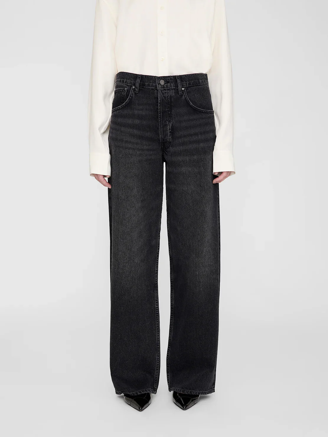 Anine Bing Manon Jean Dark Stone Grey - Image 3