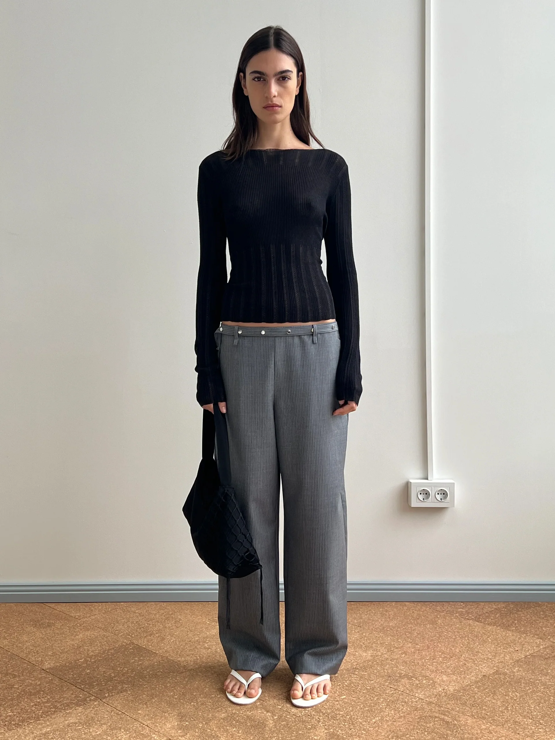 Deiji Net Contrast Bag Black - Image 4