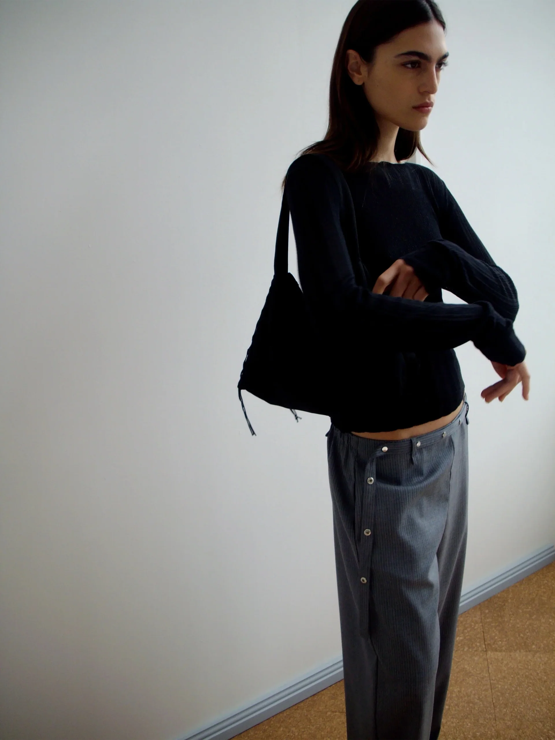 Deiji Net Contrast Bag Black - Image 5