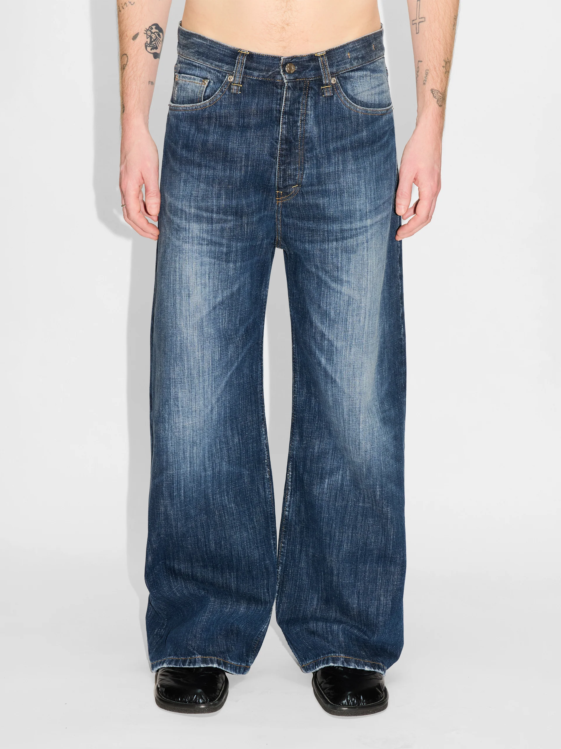 HOPE Skid Jeans Streaky Dark Blue - Image 4
