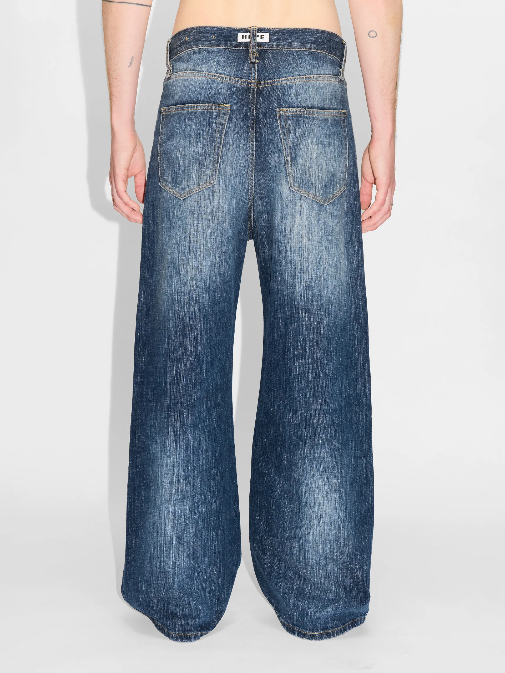 HOPE Skid Jeans Streaky Dark Blue - Image 5