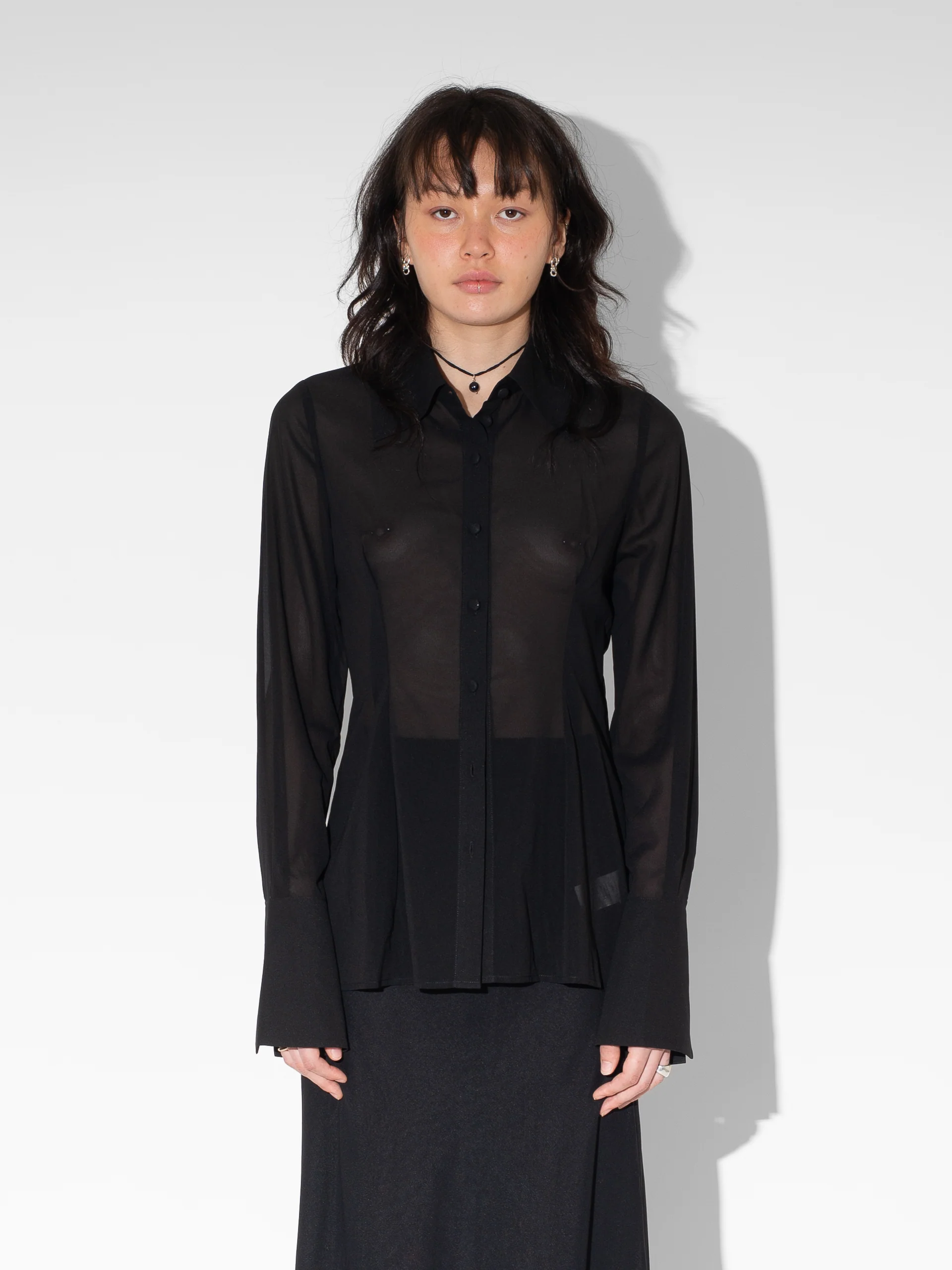 The Lair Apparel Florian Button Up Shirt Black - Image 11