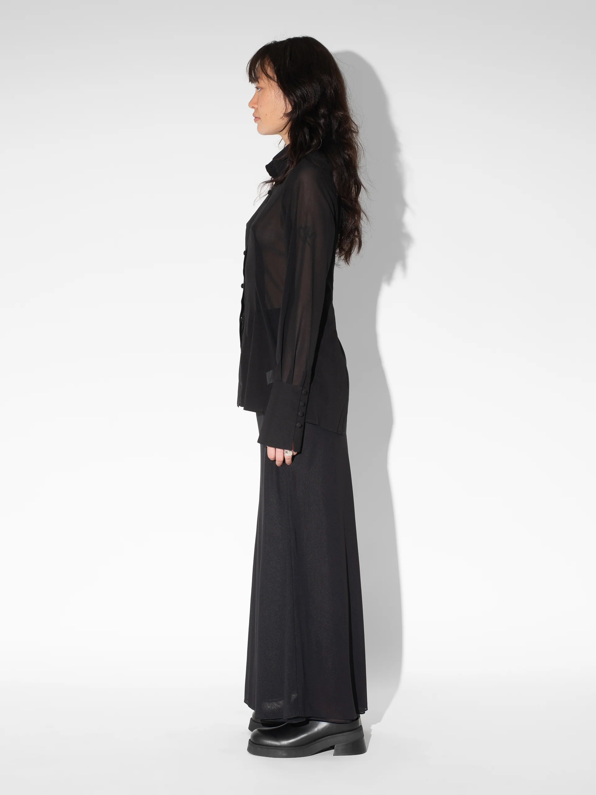 The Lair Apparel Florian Button Up Shirt Black - Image 8