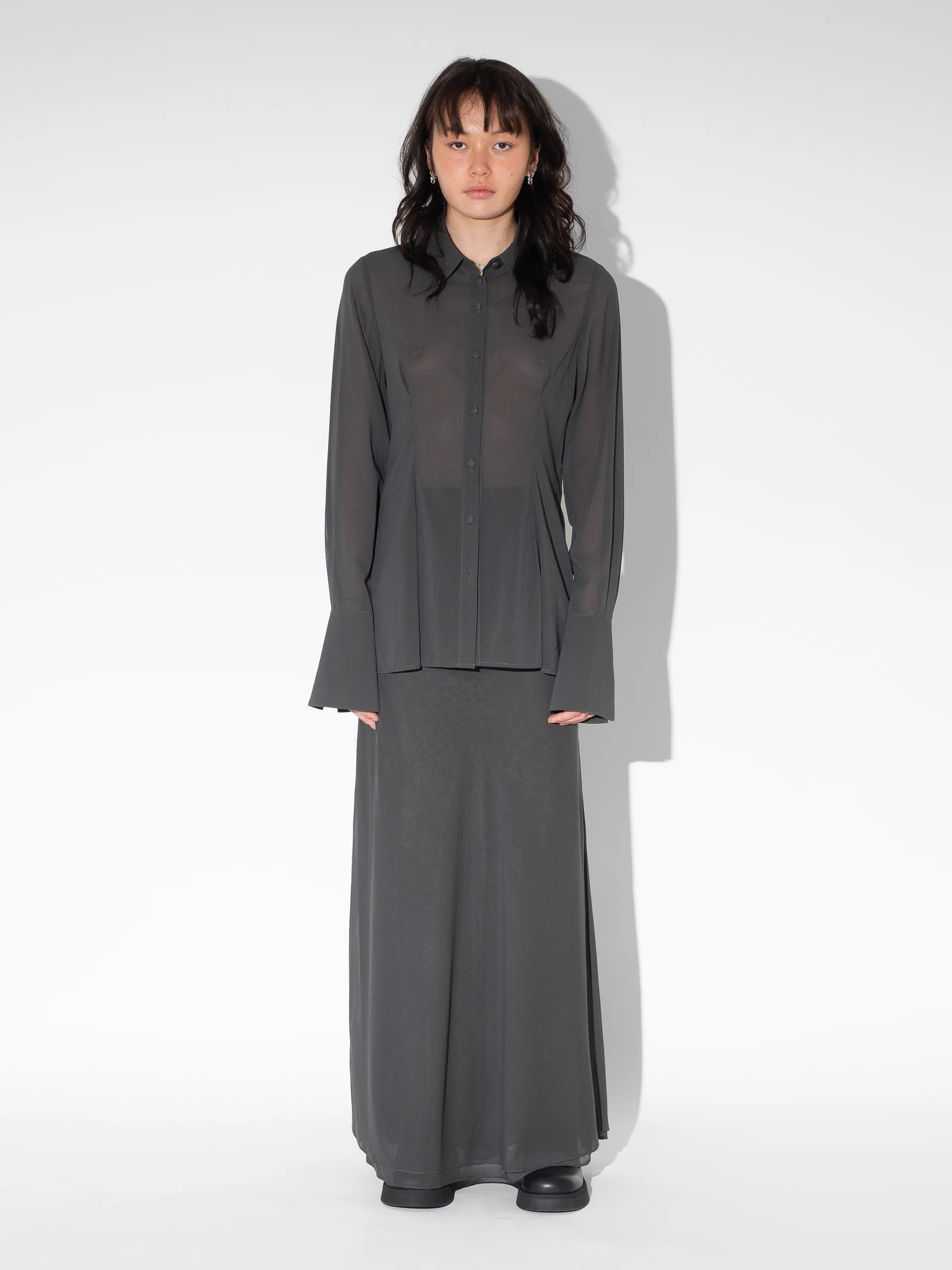 The Lair Apparel Florian Button Up Shirt Smoke - Image 4