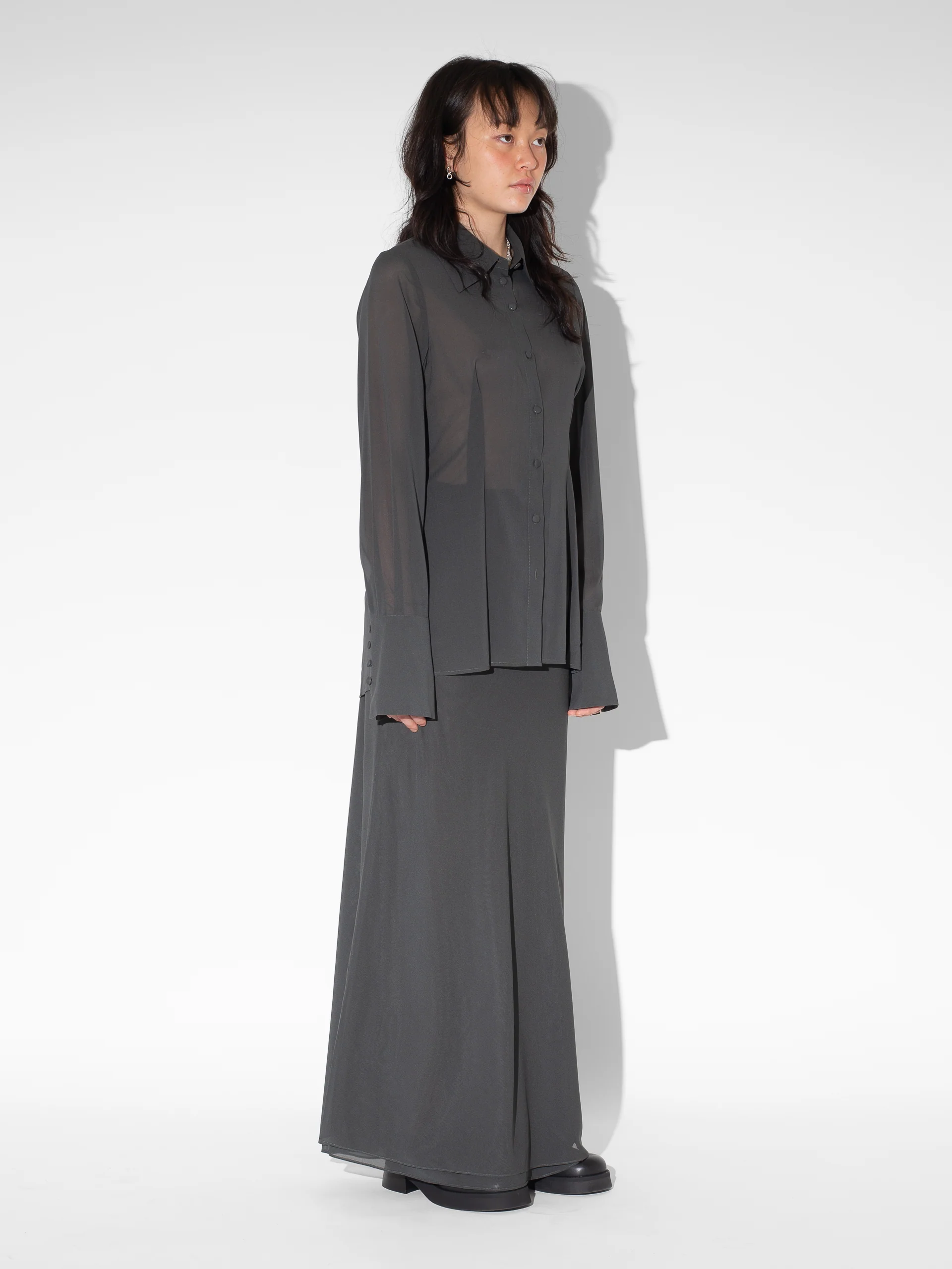 The Lair Apparel Florian Button Up Shirt Smoke - Image 5