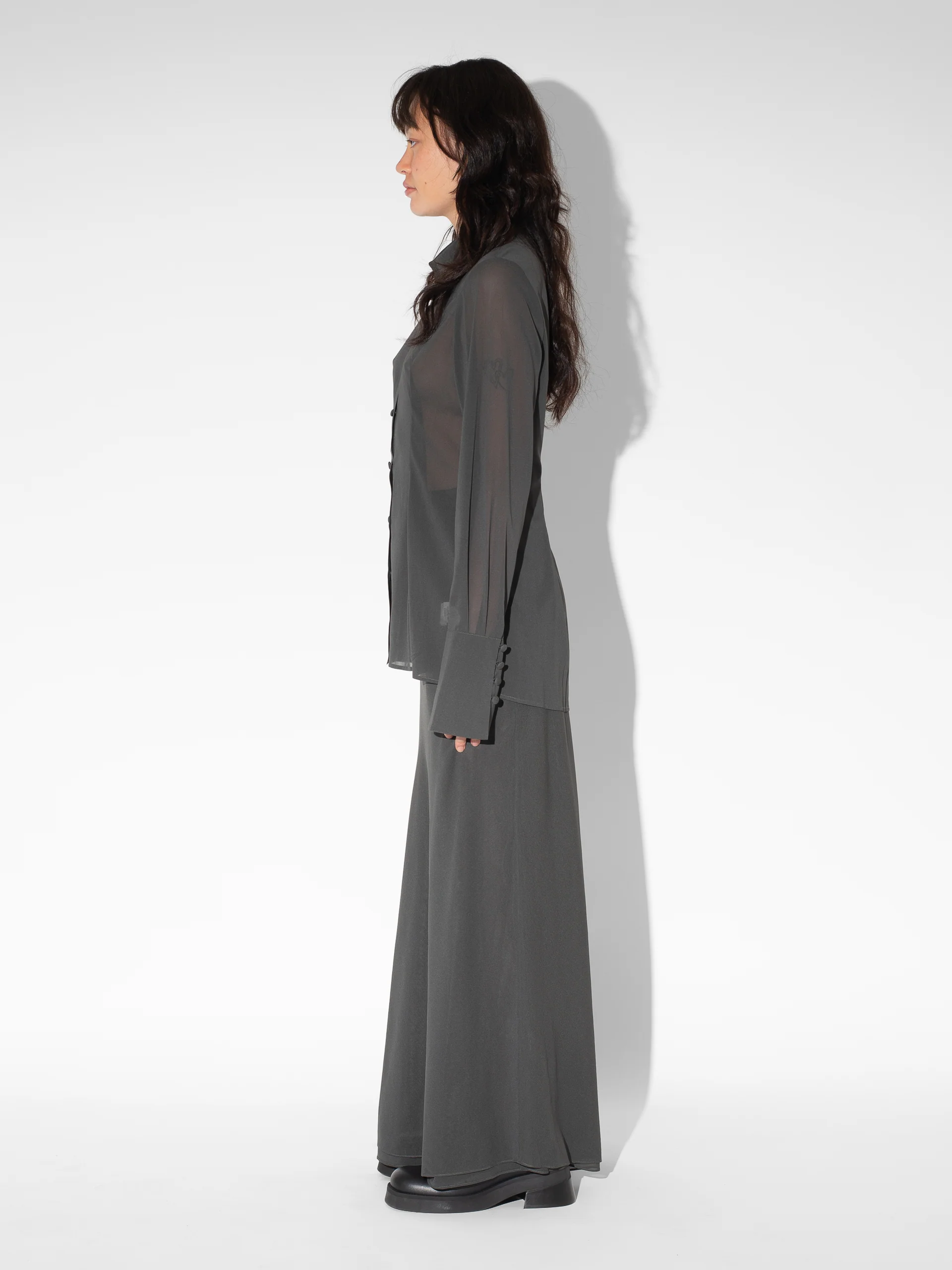 The Lair Apparel Florian Button Up Shirt Smoke - Image 6