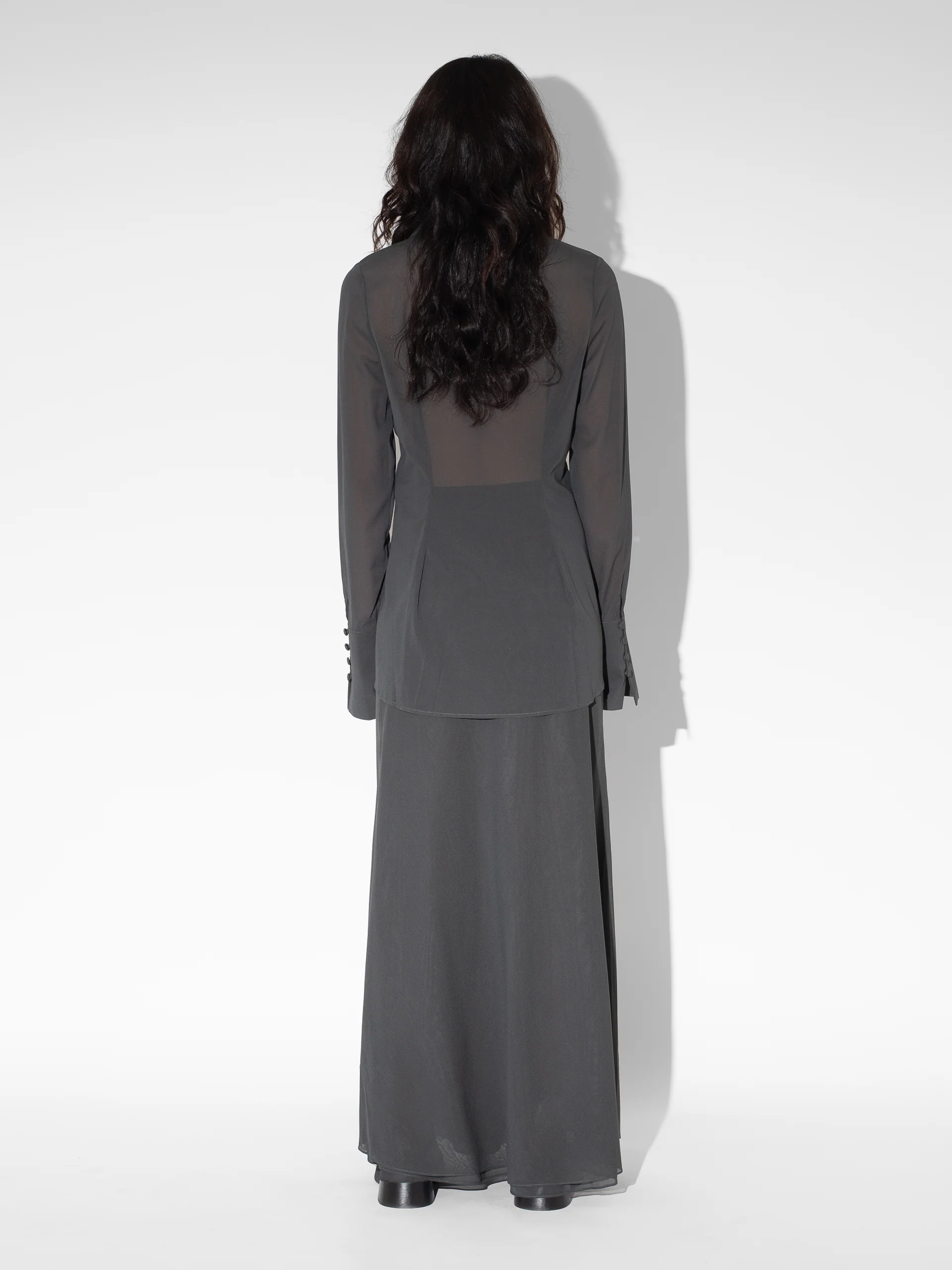 The Lair Apparel Florian Button Up Shirt Smoke - Image 7