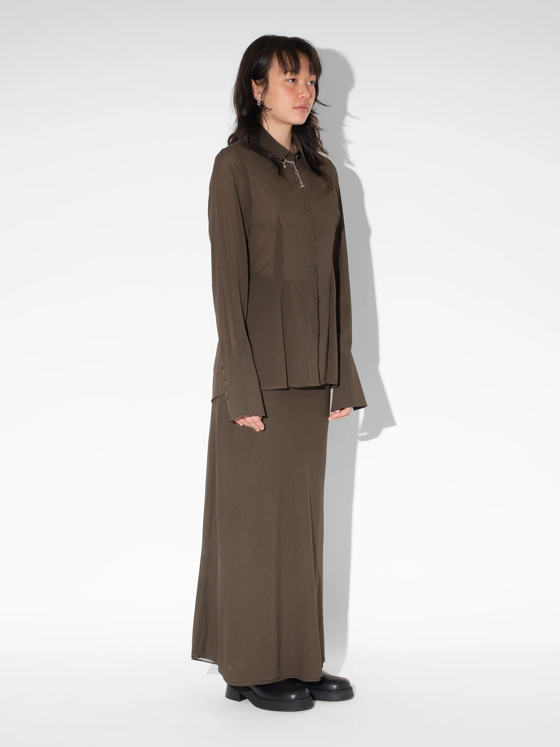 The Lair Apparel Florian Sheer Skirt Cocoa - Image 4