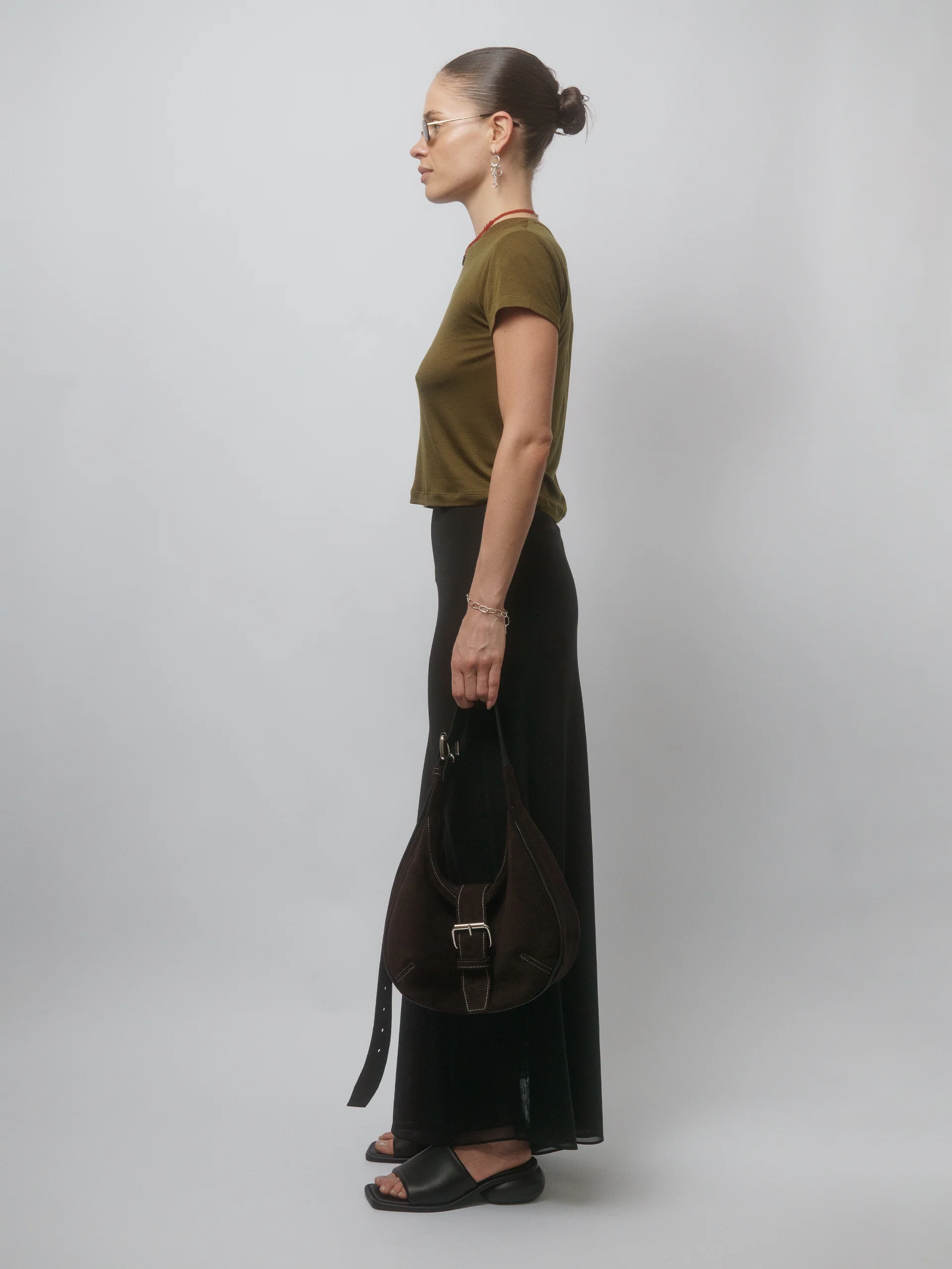 The Lair Apparel Matilda Ladder Stitch Tee Forest - Image 3