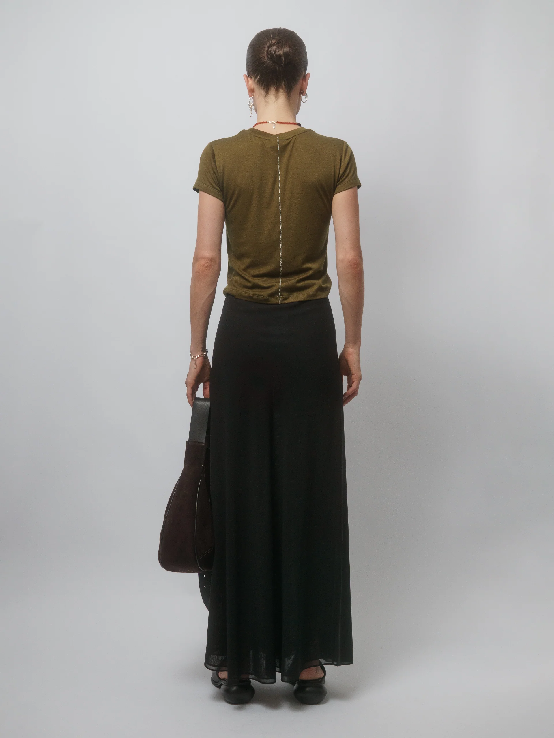 The Lair Apparel Matilda Ladder Stitch Tee Forest - Image 4