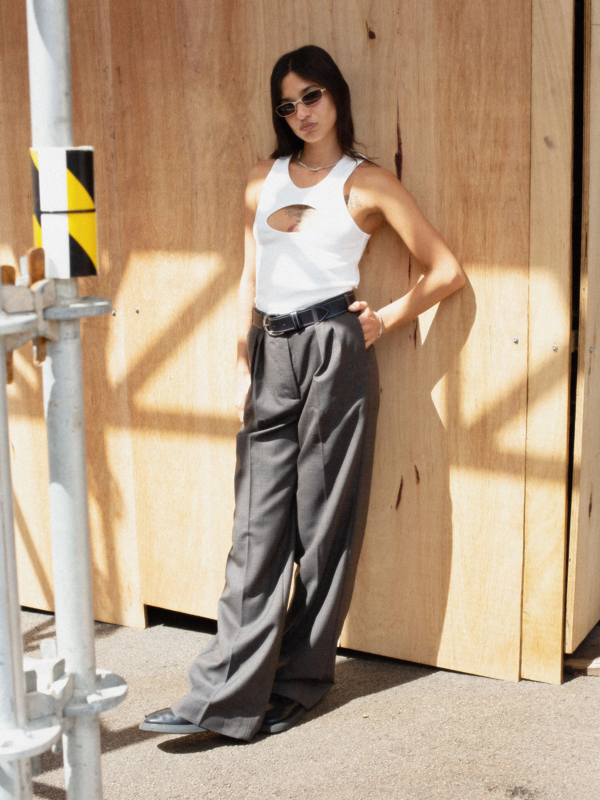 The Lair Apparel Maya Cutout Tank White - Image 5