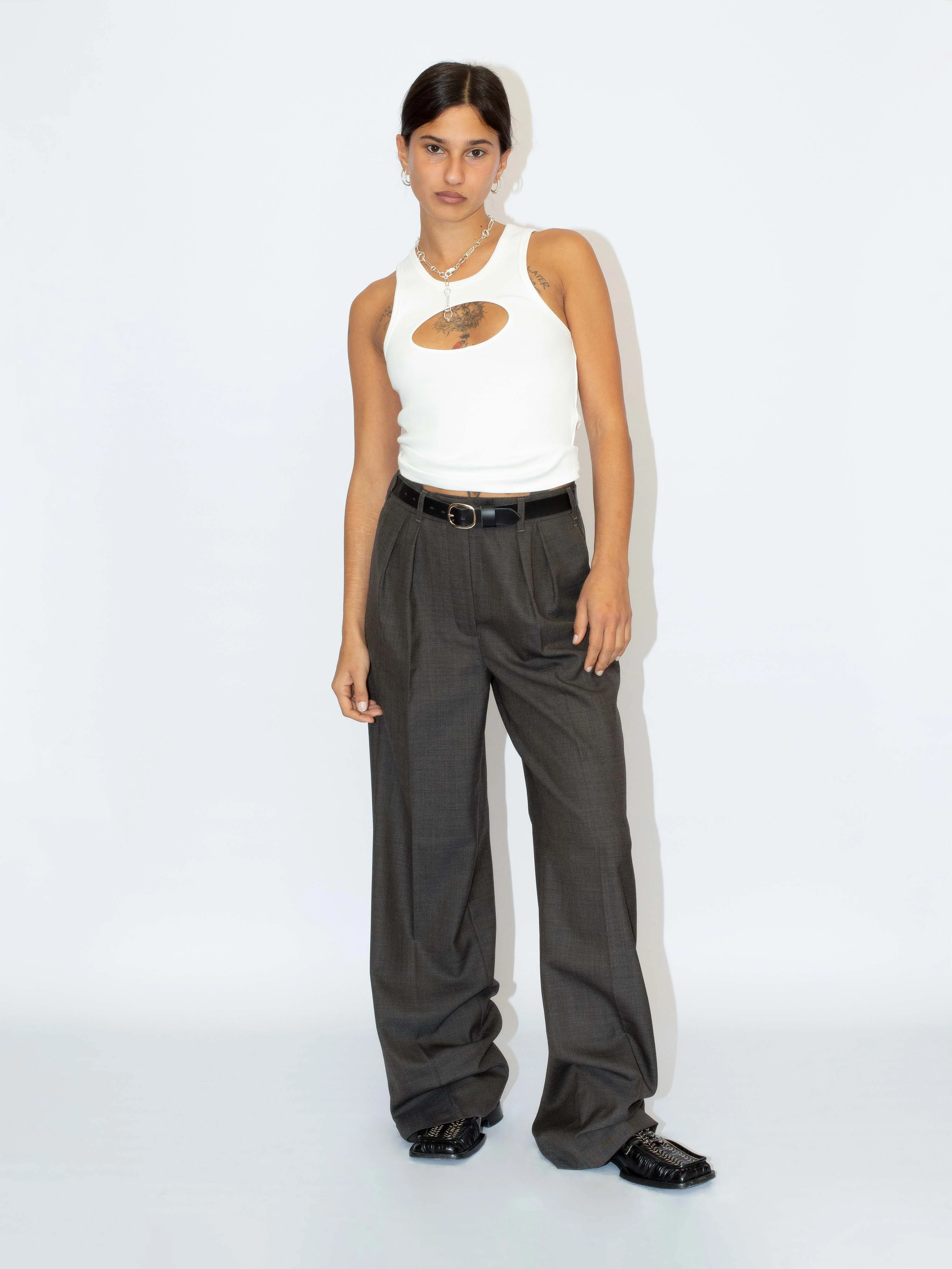 The Lair Apparel Maya Cutout Tank White - Image 6