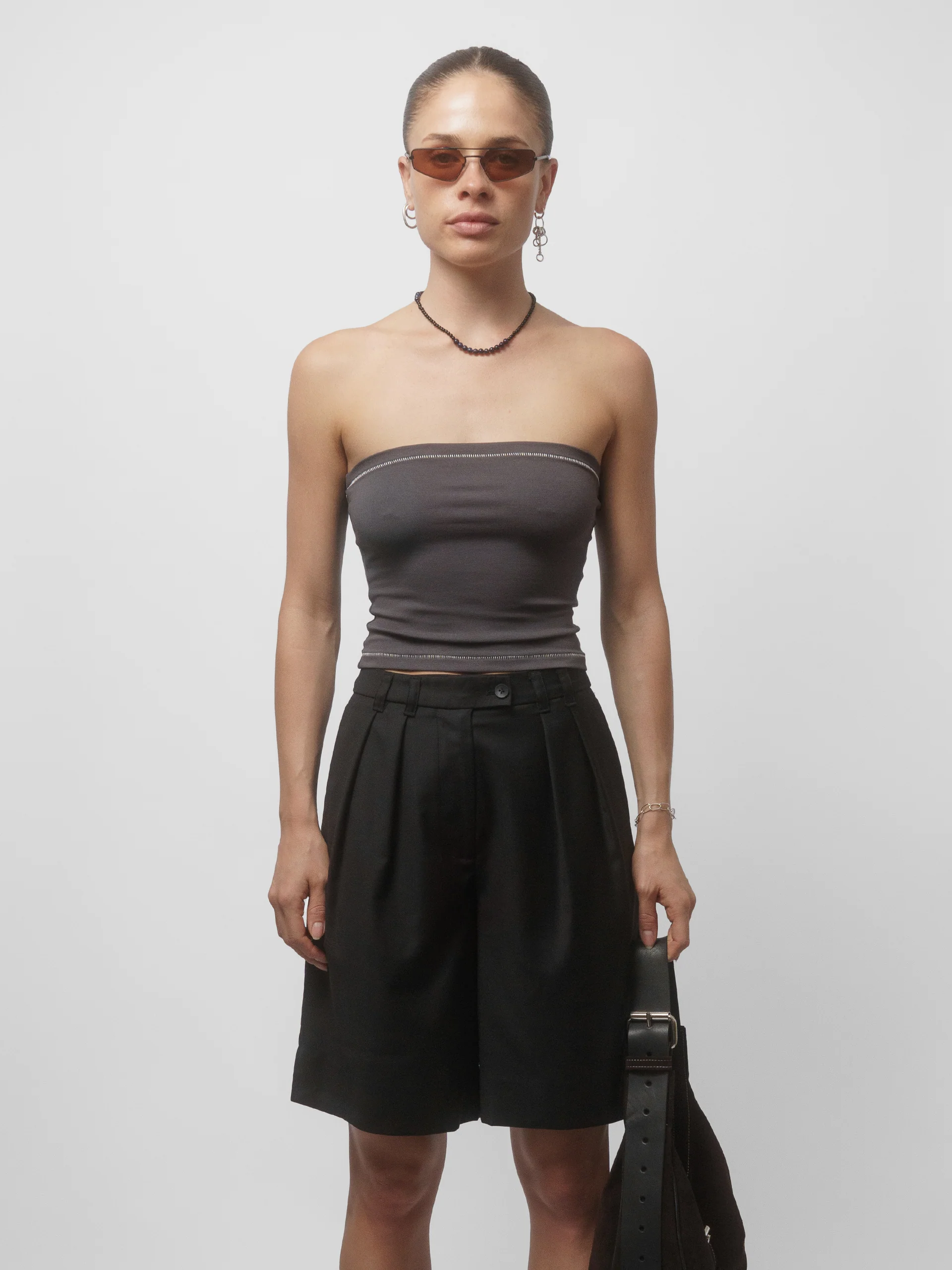 The Lair Apparel Otis Longline Tailored Short Black - Image 9