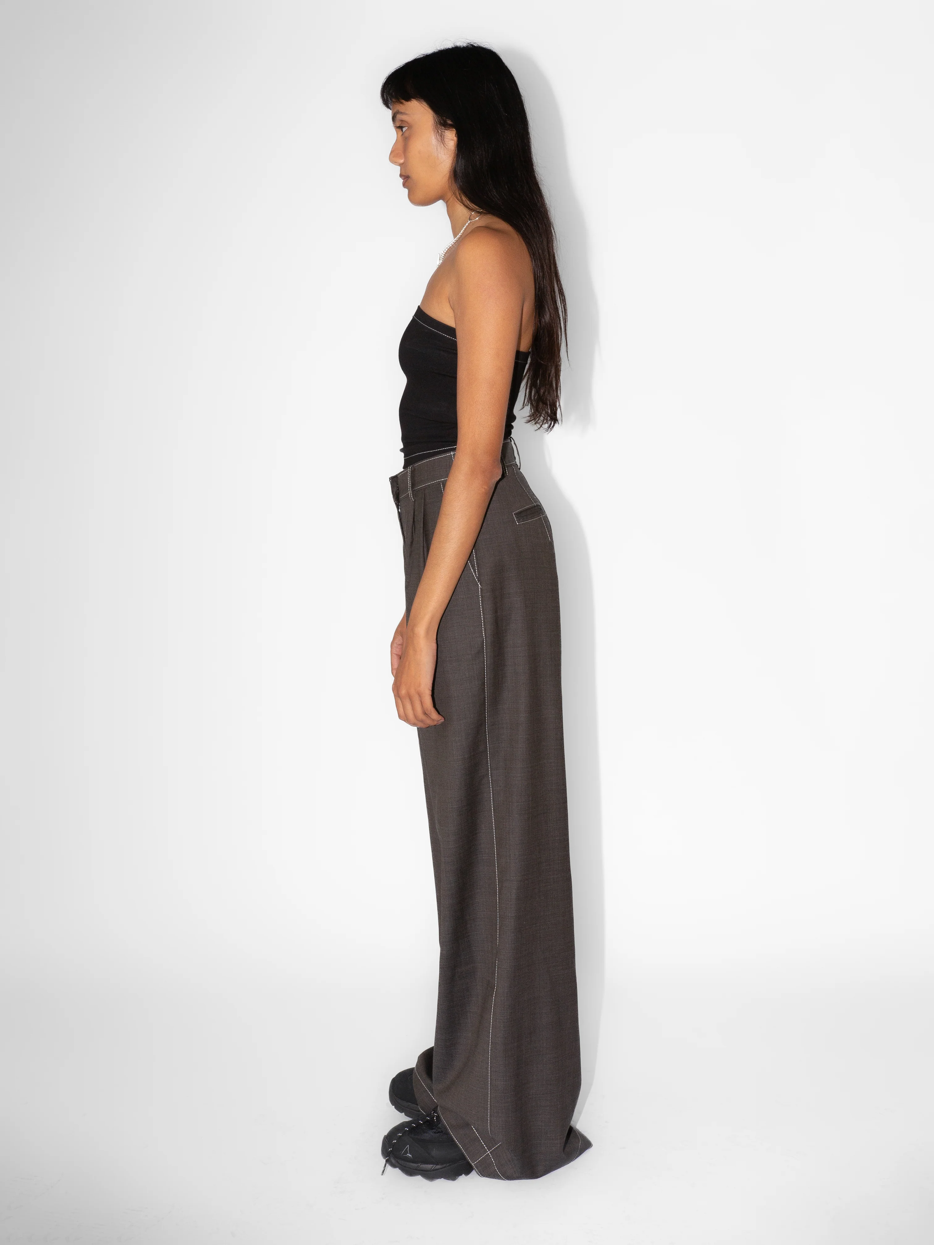 The Lair Apparel Romy Stitch Trouser Dark Brindle - Image 4