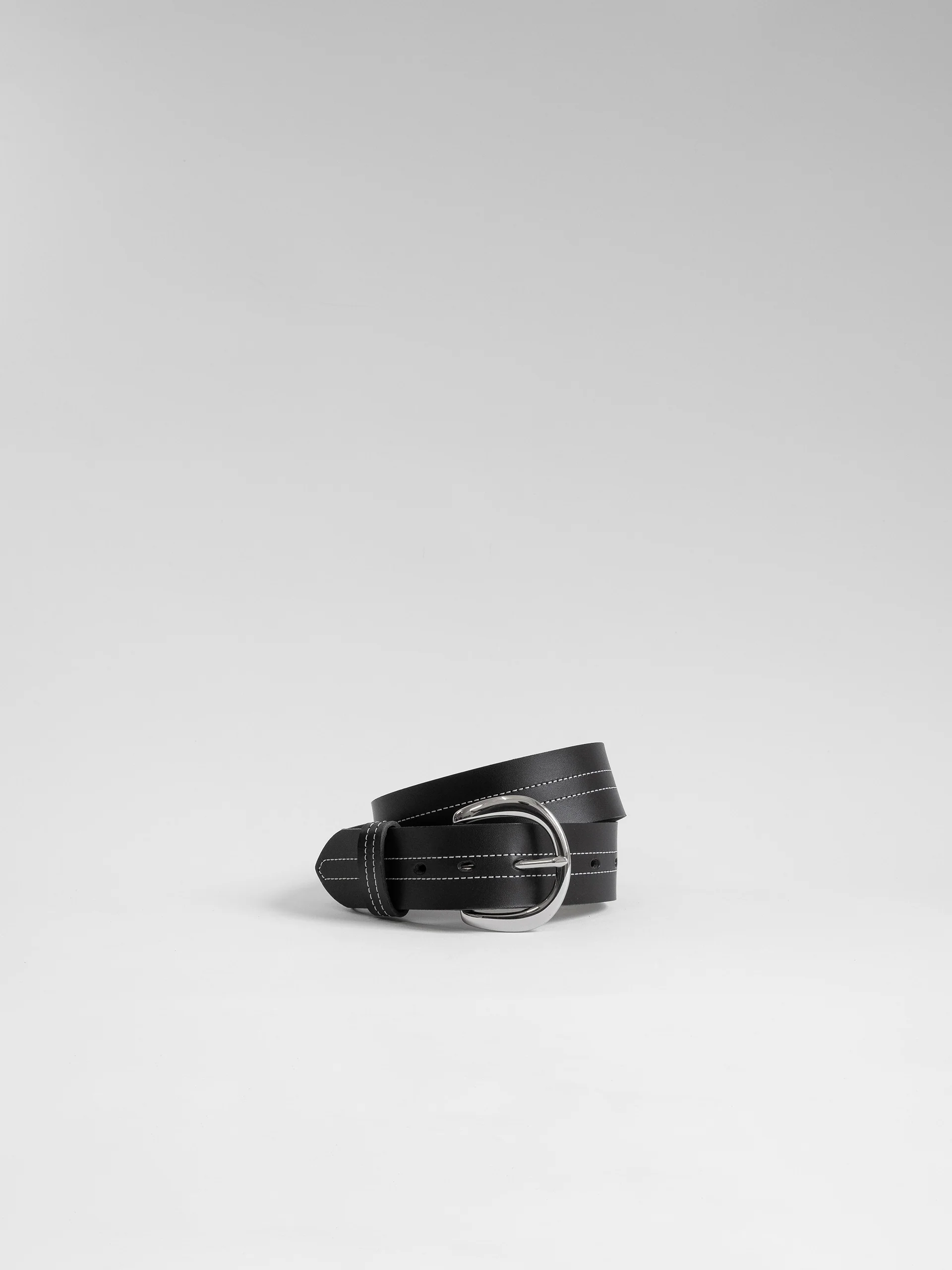 The Lair Camille White Stitch Belt Wide - Image 4