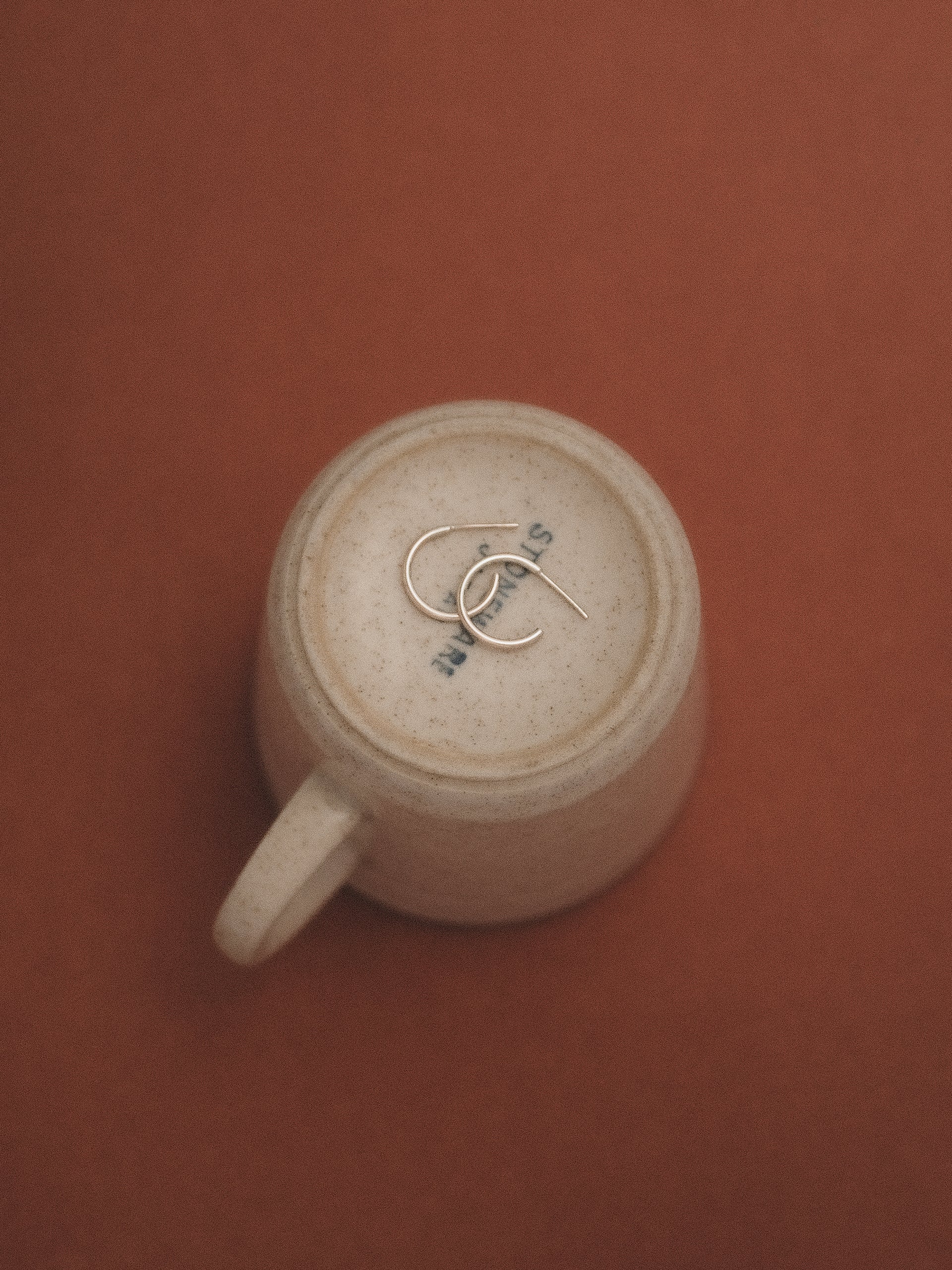 The Lair Jewellery Earth Hoops Medium 9ct Yellow Gold - Image 4