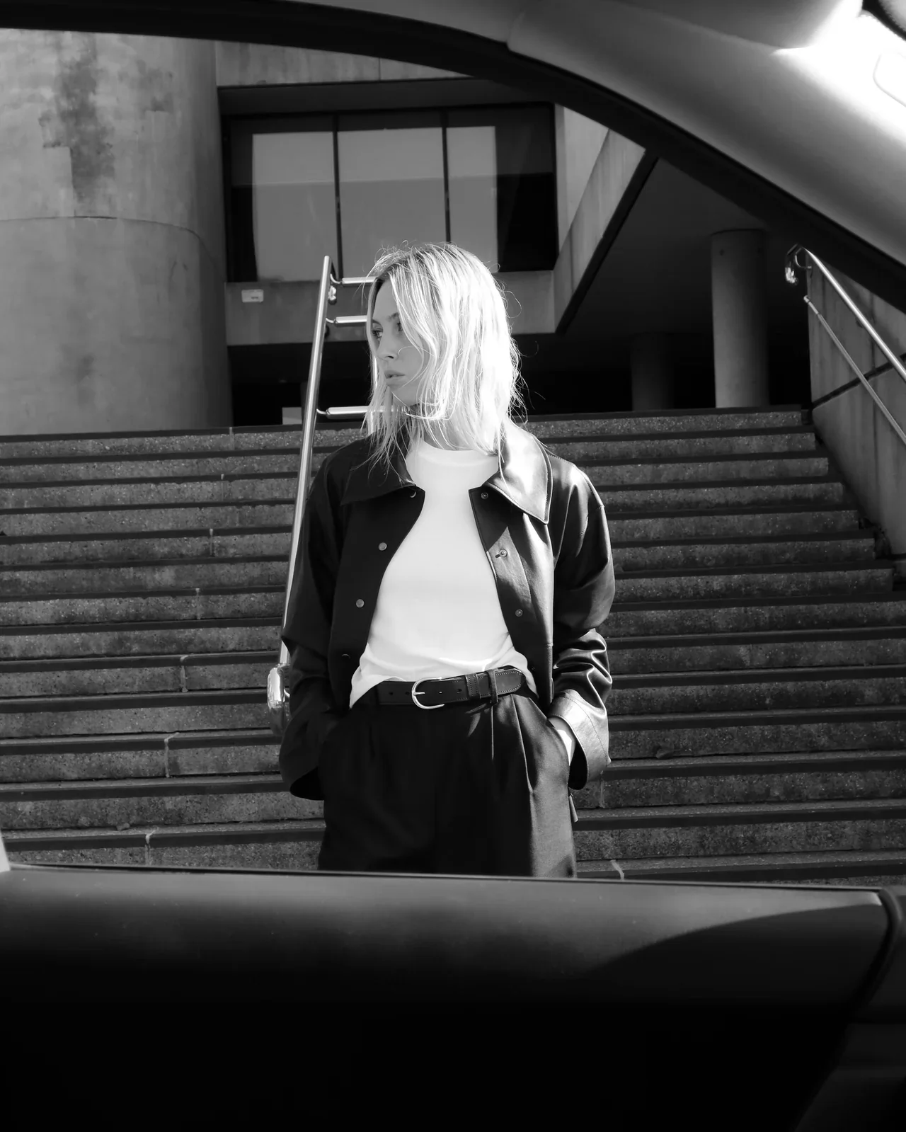 The Lair Maya Black Stitch Belt Slim - Image 4