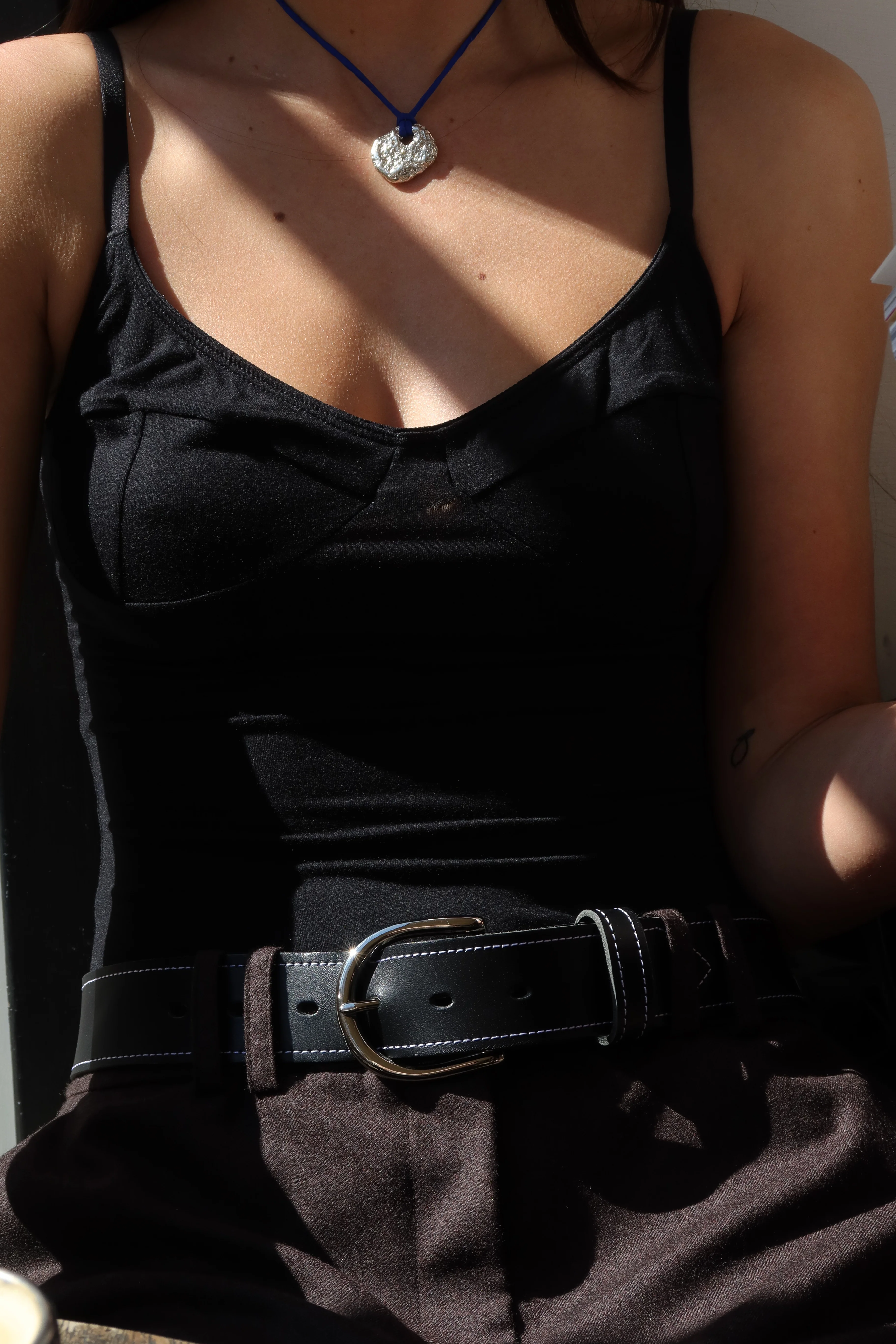 The Lair Maya White Stitch Belt Wide - Image 4