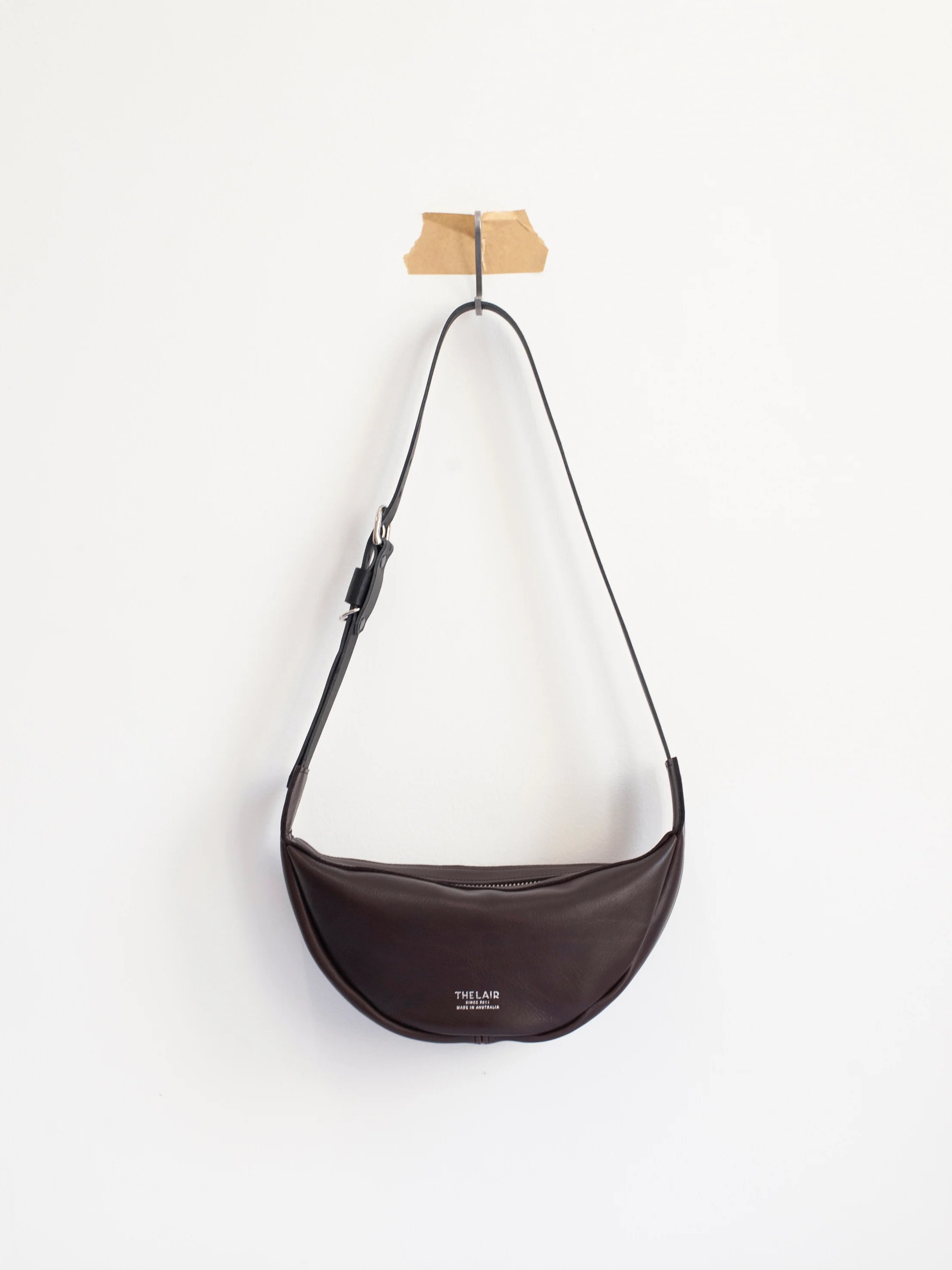 The Lair Slouch Zipper Bag Large Mahogany Silver - Image 7