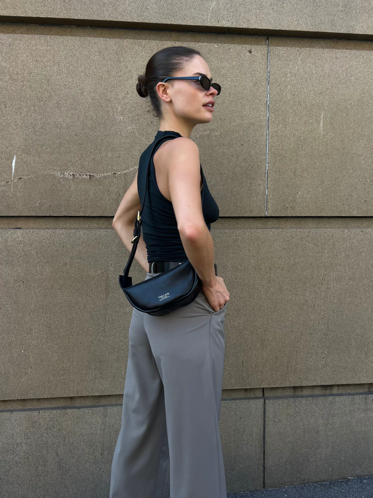 The Lair Slouch Zipper Bag Mini Black Gold - Image 4