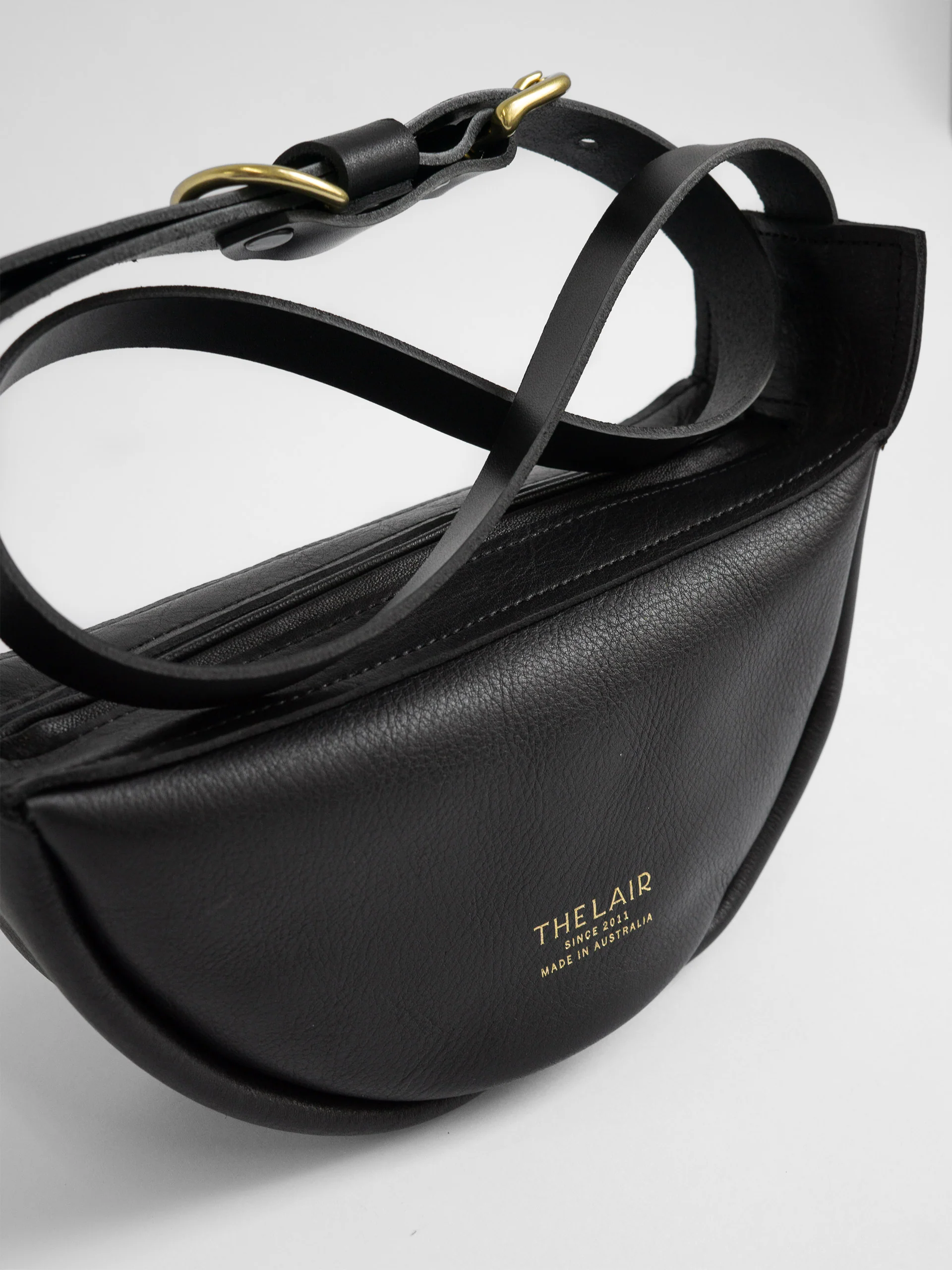 The Lair Slouch Zipper Bag Mini Black Gold - Image 5