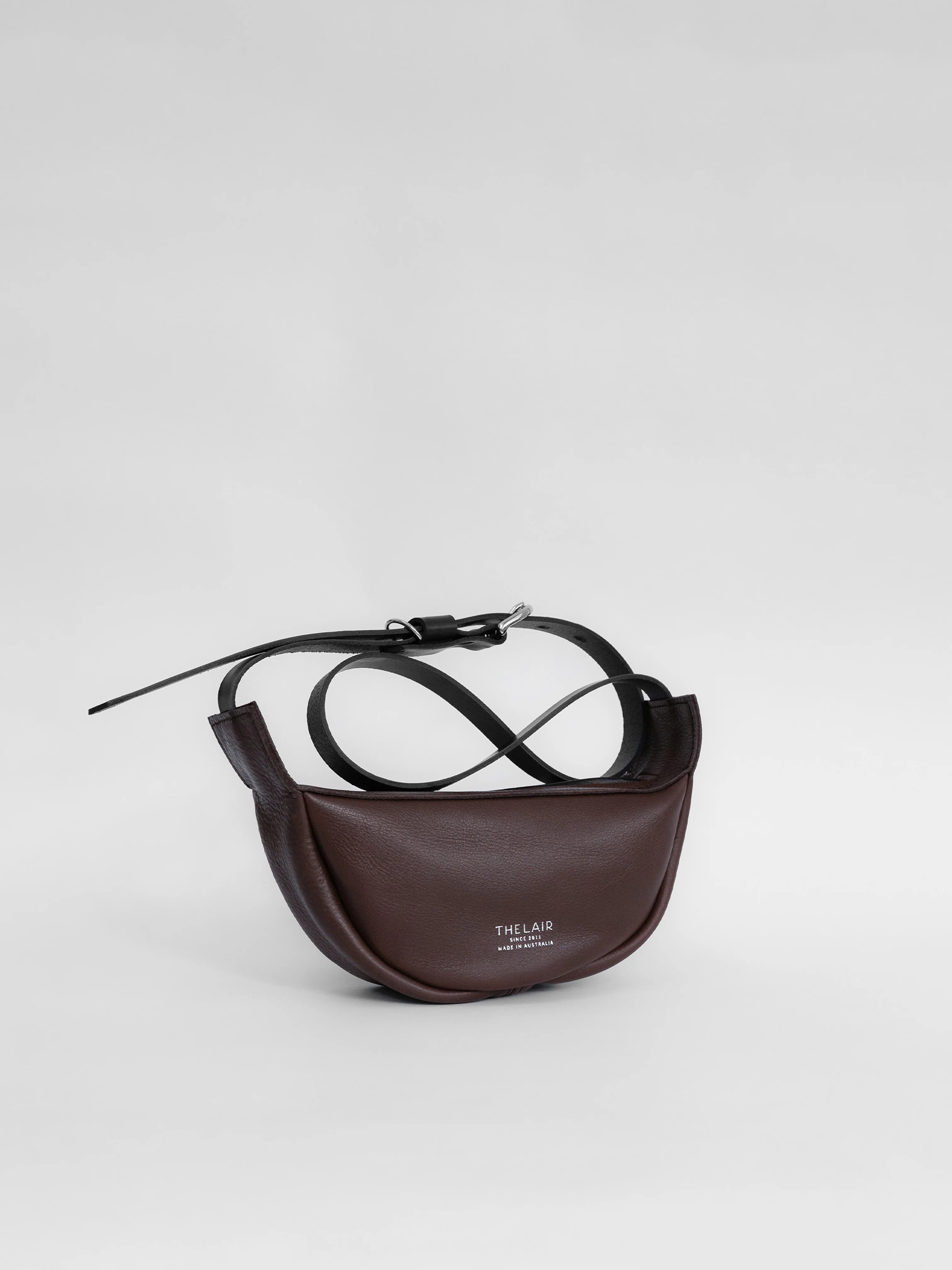 The Lair Slouch Zipper Bag Mini Mahogany Silver - Image 3