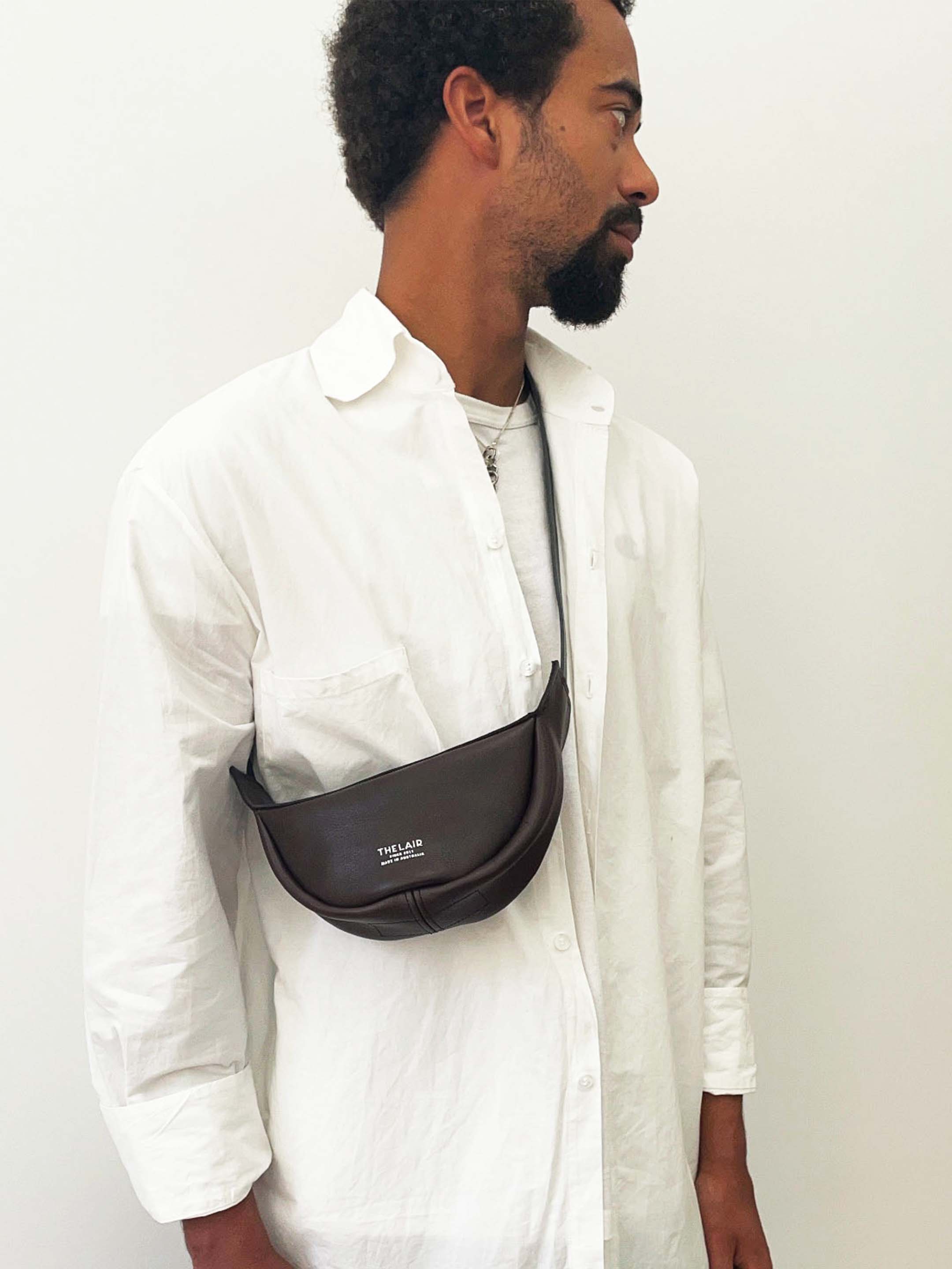 The Lair Slouch Zipper Bag Mini Mahogany Silver - Image 4