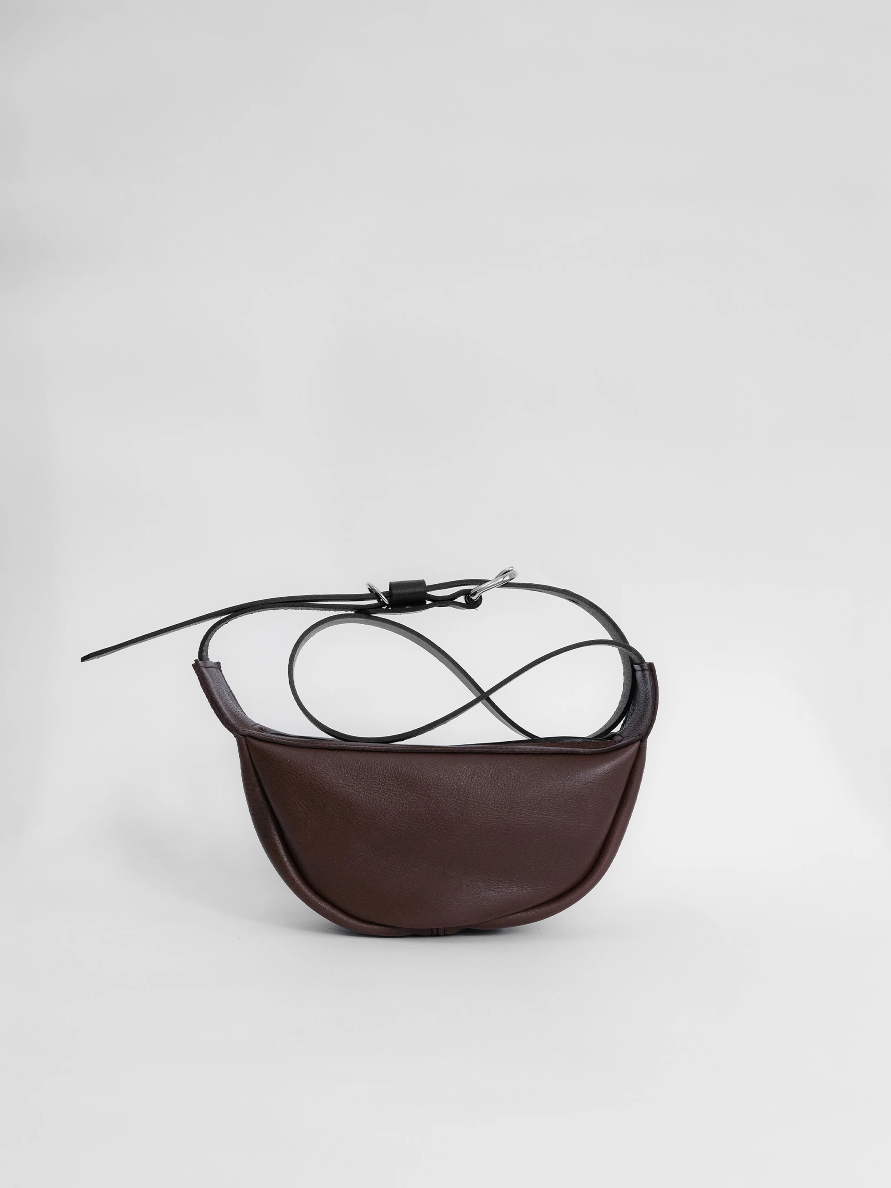 The Lair Slouch Zipper Bag Mini Mahogany Silver - Image 5