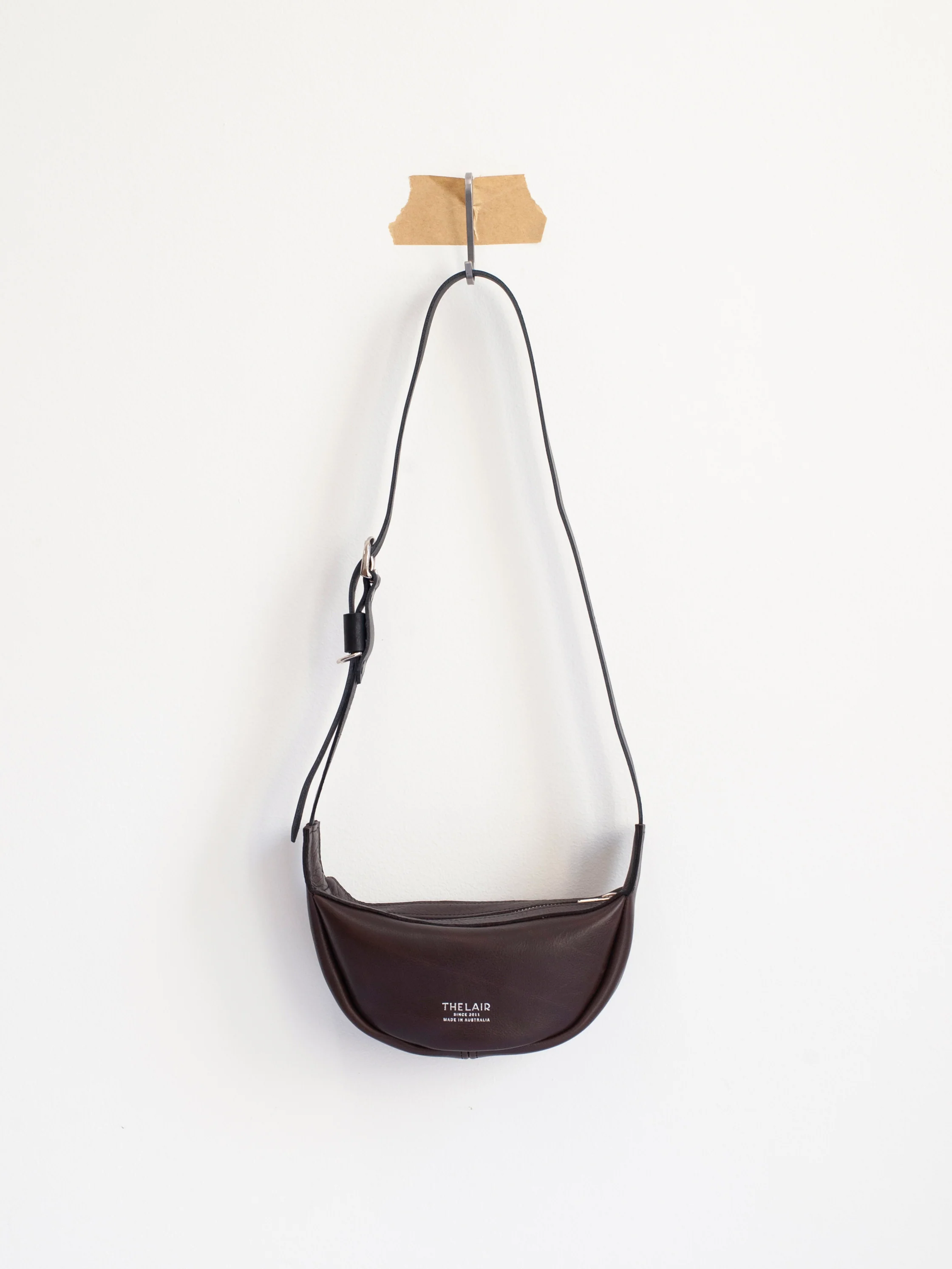 The Lair Slouch Zipper Bag Mini Mahogany Silver - Image 6